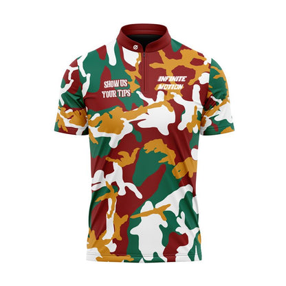 Camo billiard zipper POLO shirt can be tailored to what you wan - infinite motion
