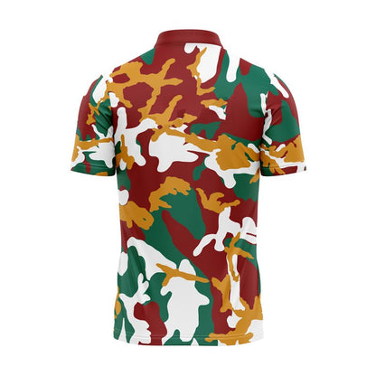 Camo billiard zipper POLO shirt can be tailored to what you wan - infinite motion