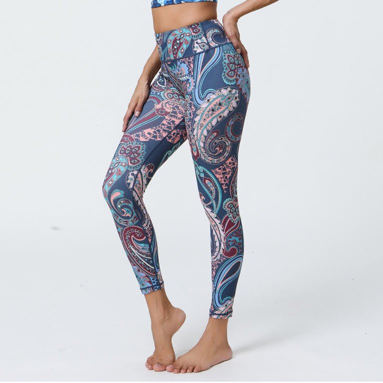 High - quality printed breathable hip - lifting women's yoga pants - infinite motion