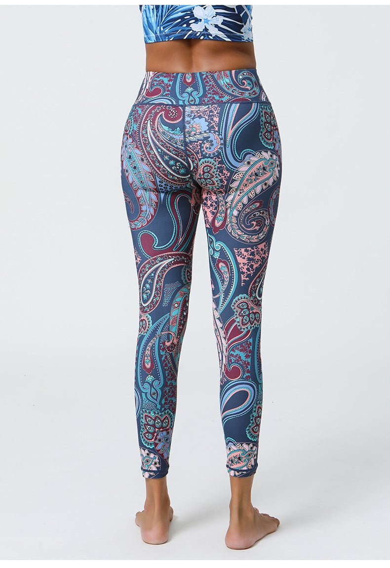 High - quality printed breathable hip - lifting women's yoga pants - infinite motion
