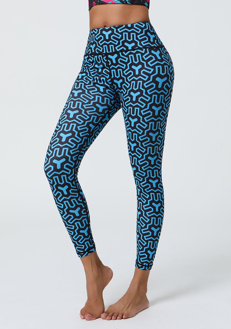 Running trend: Super elastic custom - printed women's yoga pants - infinite motion