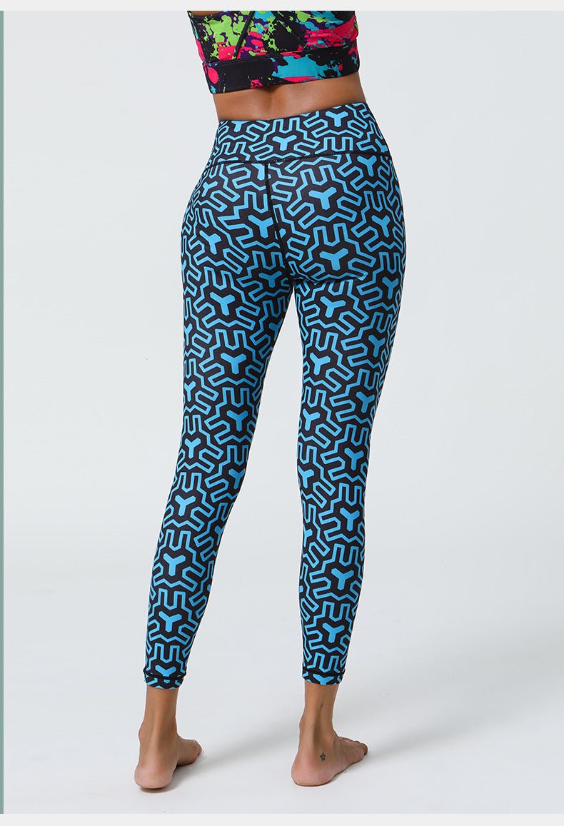 Running trend: Super elastic custom - printed women's yoga pants - infinite motion