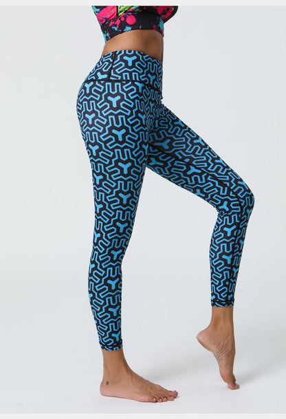 Running trend: Super elastic custom - printed women's yoga pants - infinite motion