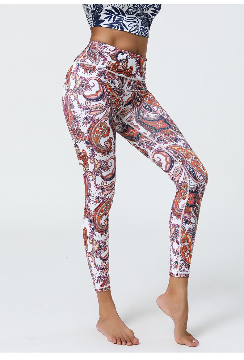 Super elastic printed women's yoga pants - infinite motion