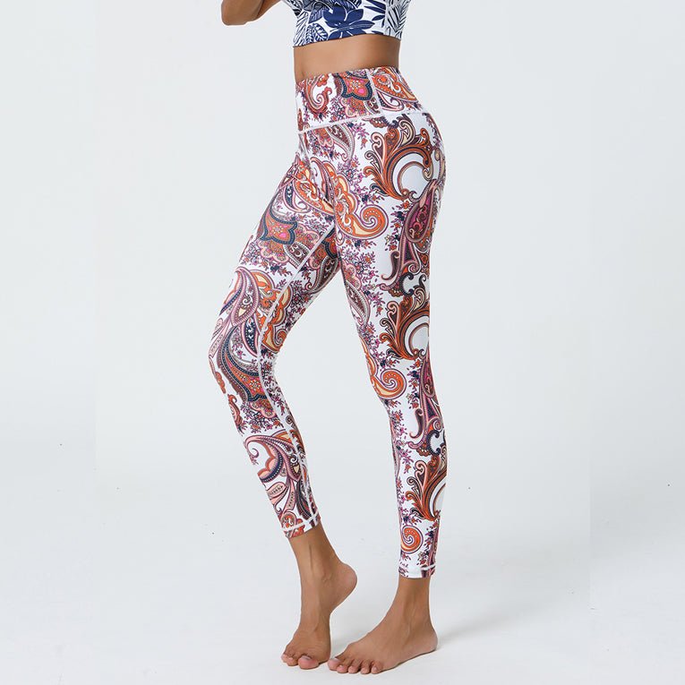 Super elastic printed women's yoga pants - infinite motion