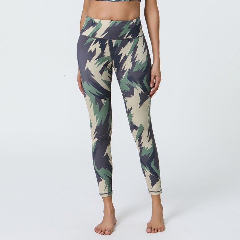 Thermal sublimation printed comfortable, breathable and slimming women's yoga pants - infinite motion