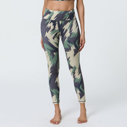 Thermal sublimation printed comfortable, breathable and slimming women's yoga pants - infinite motion